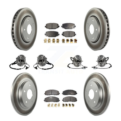 Bearing Coated Brake Rotor And Pad Front Rear Kit (10Pc) For Dodge Grand Caravan