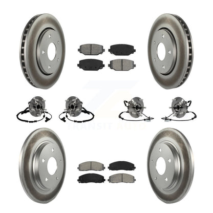Bearing Coated Brake Rotor And Pad Front Rear Kit (10Pc) For Dodge Grand Caravan