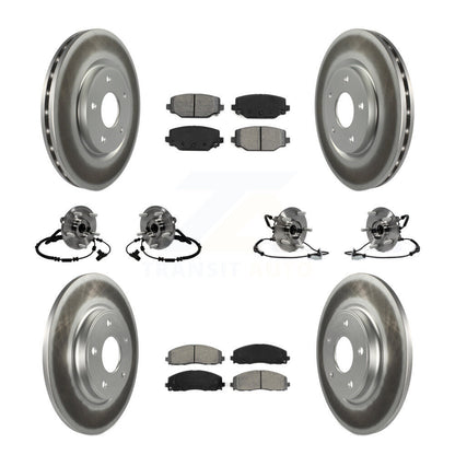 Bearing Coat Brake Rotor Pads Front Rear Kit (10Pc) For Dodge Grand Caravan Town
