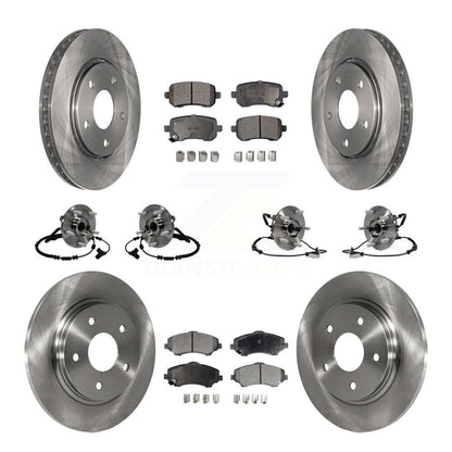 Hub Bearing Brake Rotor Pad Front Rear Kit (10Pc) For Dodge Grand Caravan Town &
