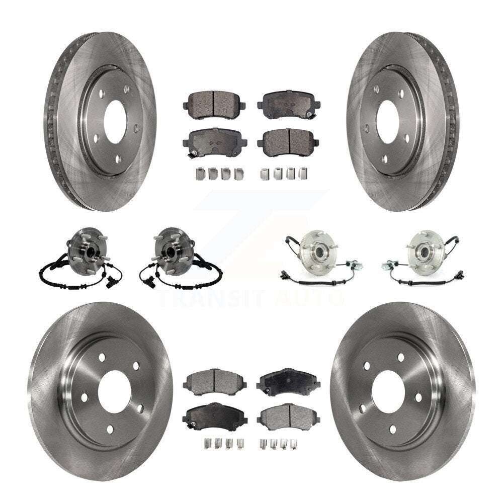 Hub Bearing Disc Brake Rotor And Pad Front Rear Kit (10Pc) For Volkswagen Routan