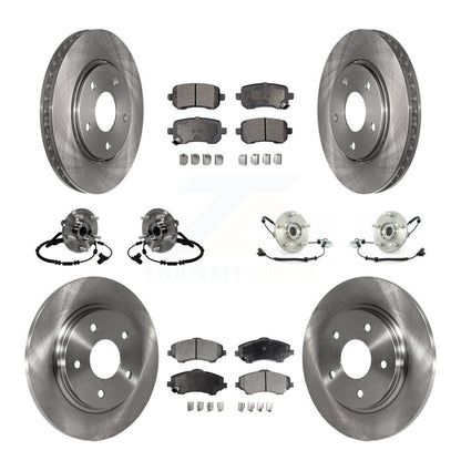 Hub Bearing Disc Brake Rotor And Pad Front Rear Kit (10Pc) For Volkswagen Routan