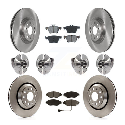 Hub Bearing Brake Rotor Pads Front Rear Kit (10Pc) For Audi Q3 Volkswagen Arteon