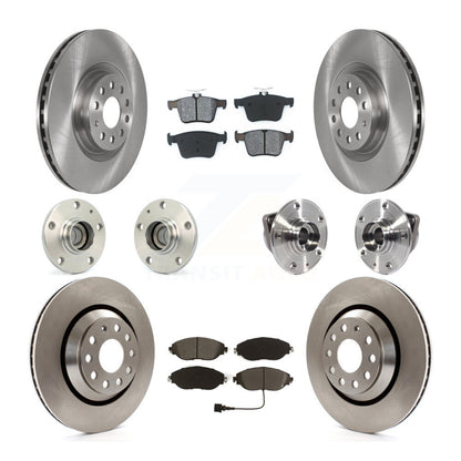 Hub Bearing Disc Brake Rotor Pad Front Rear Kit (10Pc) For Volkswagen Arteon FWD