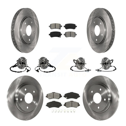 Hub Bearing Brake Rotor Pad Front Rear Kit (10Pc) For Dodge Grand Caravan Town &