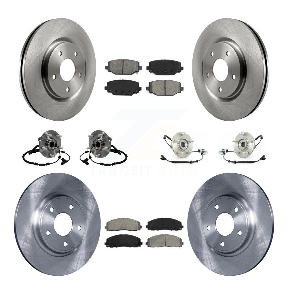 Hub Bearing Disc Brake Rotor And Pad Front Rear Kit (10Pc) For Volkswagen Routan