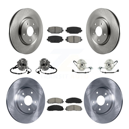 Hub Bearing Disc Brake Rotor And Pad Front Rear Kit (10Pc) For Volkswagen Routan