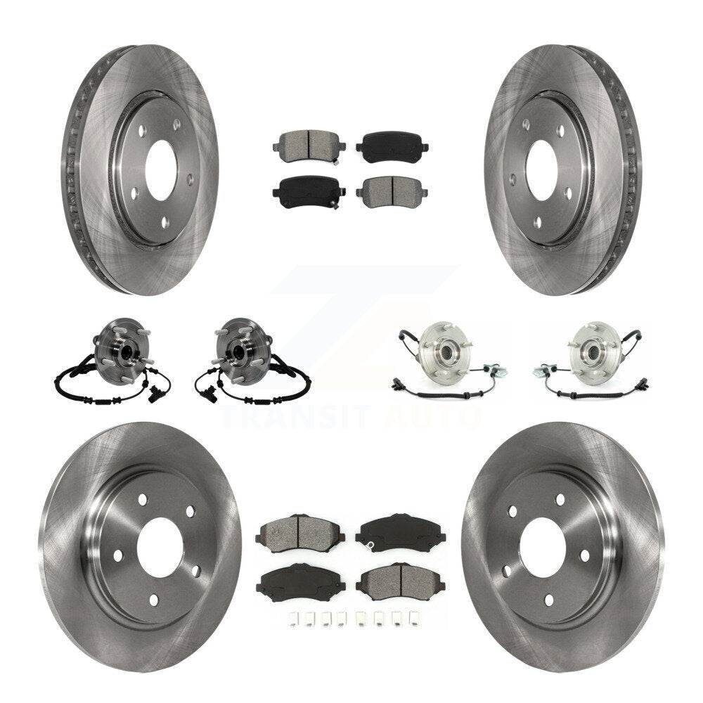 Hub Bearing Disc Brake Rotor And Pad Front Rear Kit (10Pc) For Volkswagen Routan