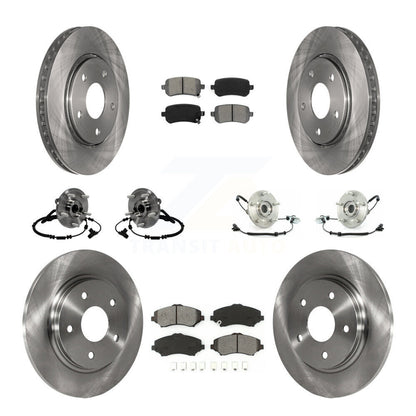 Hub Bearing Disc Brake Rotor And Pad Front Rear Kit (10Pc) For Volkswagen Routan