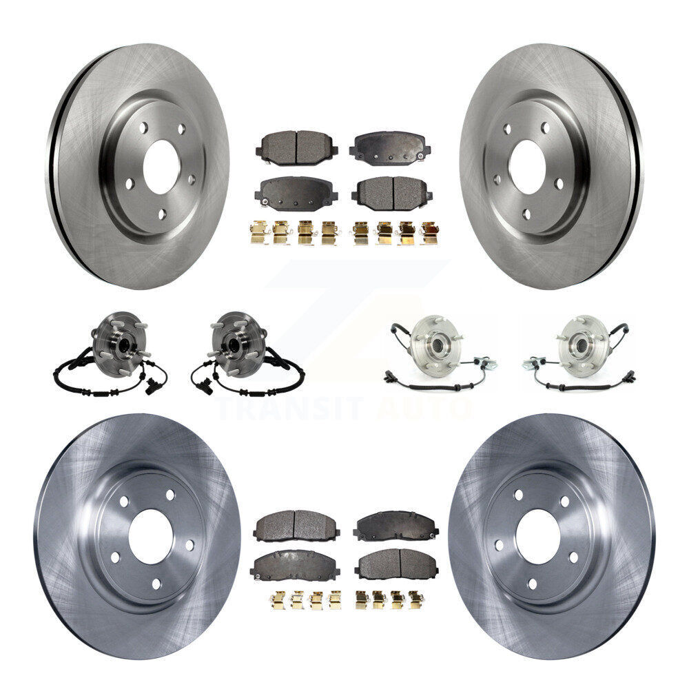 Hub Bearing Disc Brake Rotor And Pad Front Rear Kit (10Pc) For Volkswagen Routan