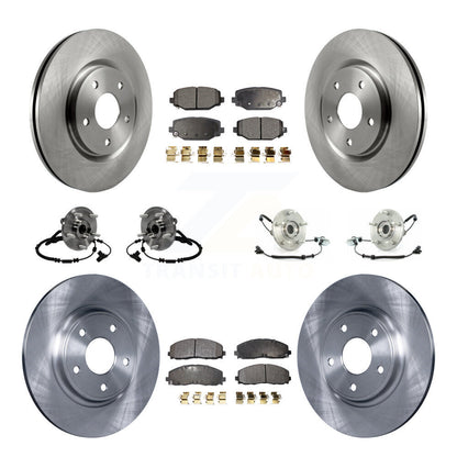 Hub Bearing Disc Brake Rotor And Pad Front Rear Kit (10Pc) For Volkswagen Routan