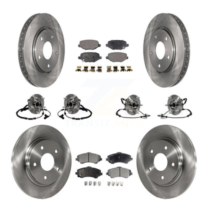 Hub Bearing Brake Rotor Pad Front Rear Kit (10Pc) For Dodge Grand Caravan Town &