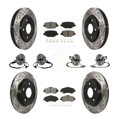 Bearing Coat Brake Rotor Pads Front Rear Kit (10Pc) For Dodge Grand Caravan Town