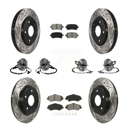 Bearing Coat Brake Rotor Pads Front Rear Kit (10Pc) For Dodge Grand Caravan Town