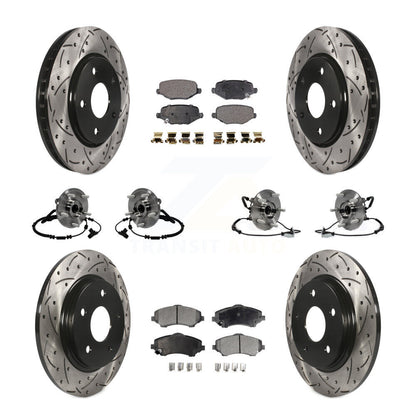 Bearing Coat Brake Rotor Pads Front Rear Kit (10Pc) For Dodge Grand Caravan Town