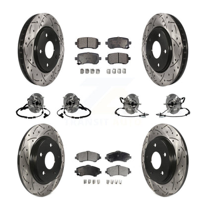 Bearing Coat Brake Rotor Pads Front Rear Kit (10Pc) For Dodge Grand Caravan Town
