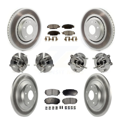 Hub Bearing Coated Disc Brake Rotor And Pad Front Rear Kit (10Pc) For Mazda CX-5