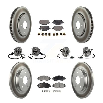 Bearing Coat Brake Rotor Pads Front Rear Kit (10Pc) For Dodge Grand Caravan Town