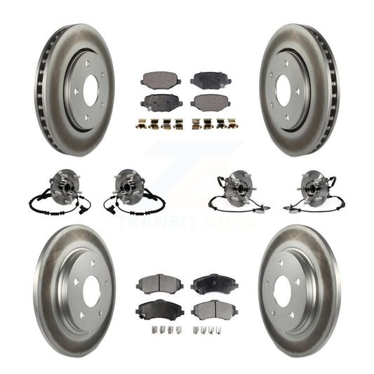 Bearing Coat Brake Rotor Pads Front Rear Kit (10Pc) For Dodge Grand Caravan Town