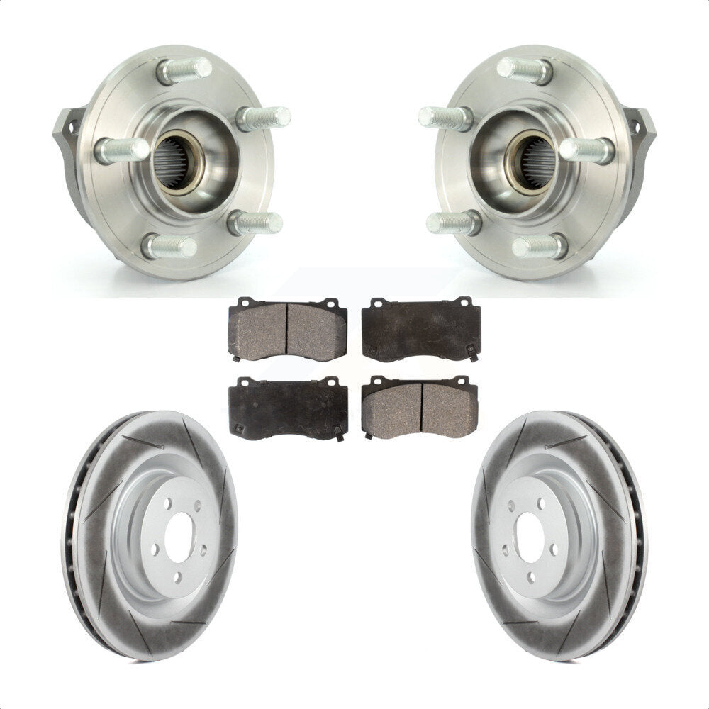 Hub Bearing Assembly Coat Brake Rotor Pad Front Kit For Dodge Charger Challenger