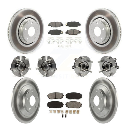 Hub Bearing Coated Disc Brake Rotor And Pad Front Rear Kit (10Pc) For Mazda CX-5