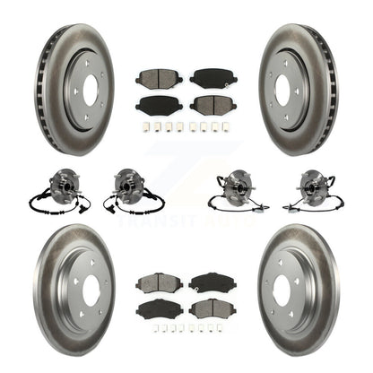 Bearing Coat Brake Rotor Pads Front Rear Kit (10Pc) For Dodge Grand Caravan Town