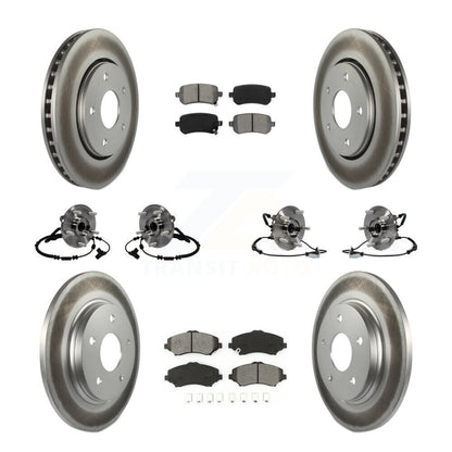 Bearing Coat Brake Rotor Pads Front Rear Kit (10Pc) For Dodge Grand Caravan Town