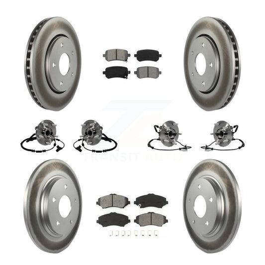Bearing Coat Brake Rotor Pads Front Rear Kit (10Pc) For Dodge Grand Caravan Town