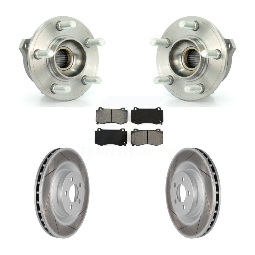 Hub Bearing Assembly Coat Brake Rotor Pad Front Kit For Dodge Charger Challenger