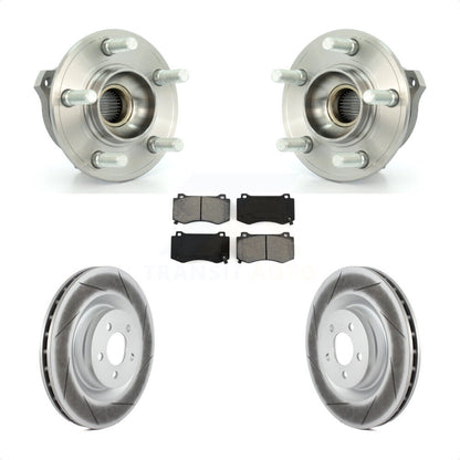 Hub Bearing Assembly Coat Brake Rotor Pad Front Kit For Dodge Charger Challenger