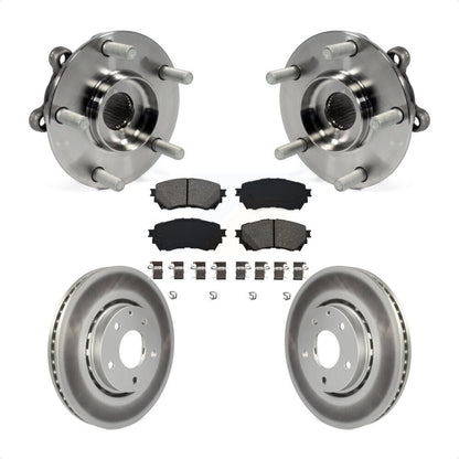 Hub Bearing Coat Brake Rotor Pad Front Kit For 19-21 Mazda 6 Naturally Aspirated