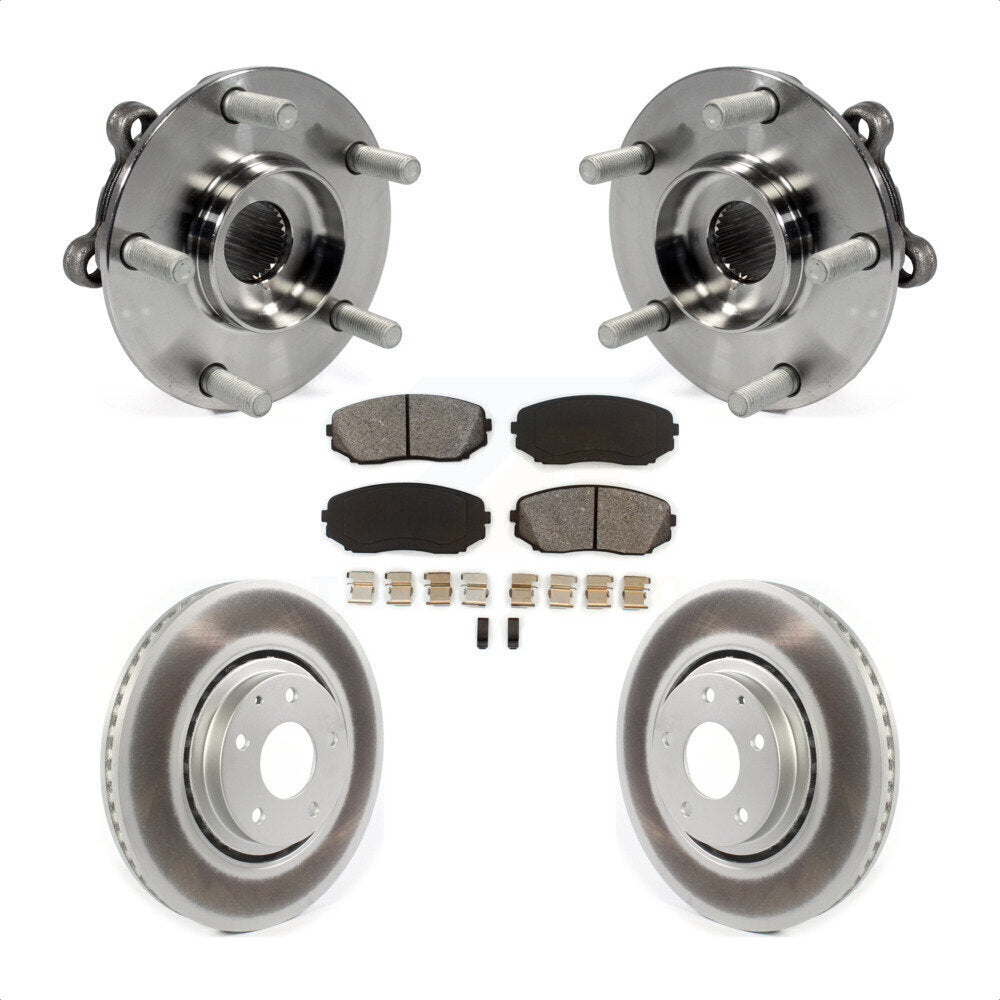 Hub Bearing Coat Brake Rotor Pad Front Kit For 2019-2023 Mazda CX-5 Turbocharged