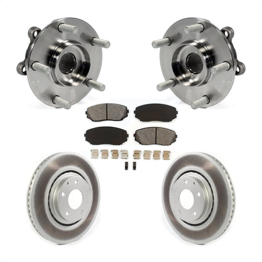Hub Bearing Coat Brake Rotor Pad Front Kit For 2019-2023 Mazda CX-5 Turbocharged