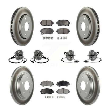 Bearing Coat Brake Rotor Pads Front Rear Kit (10Pc) For Dodge Grand Caravan Town