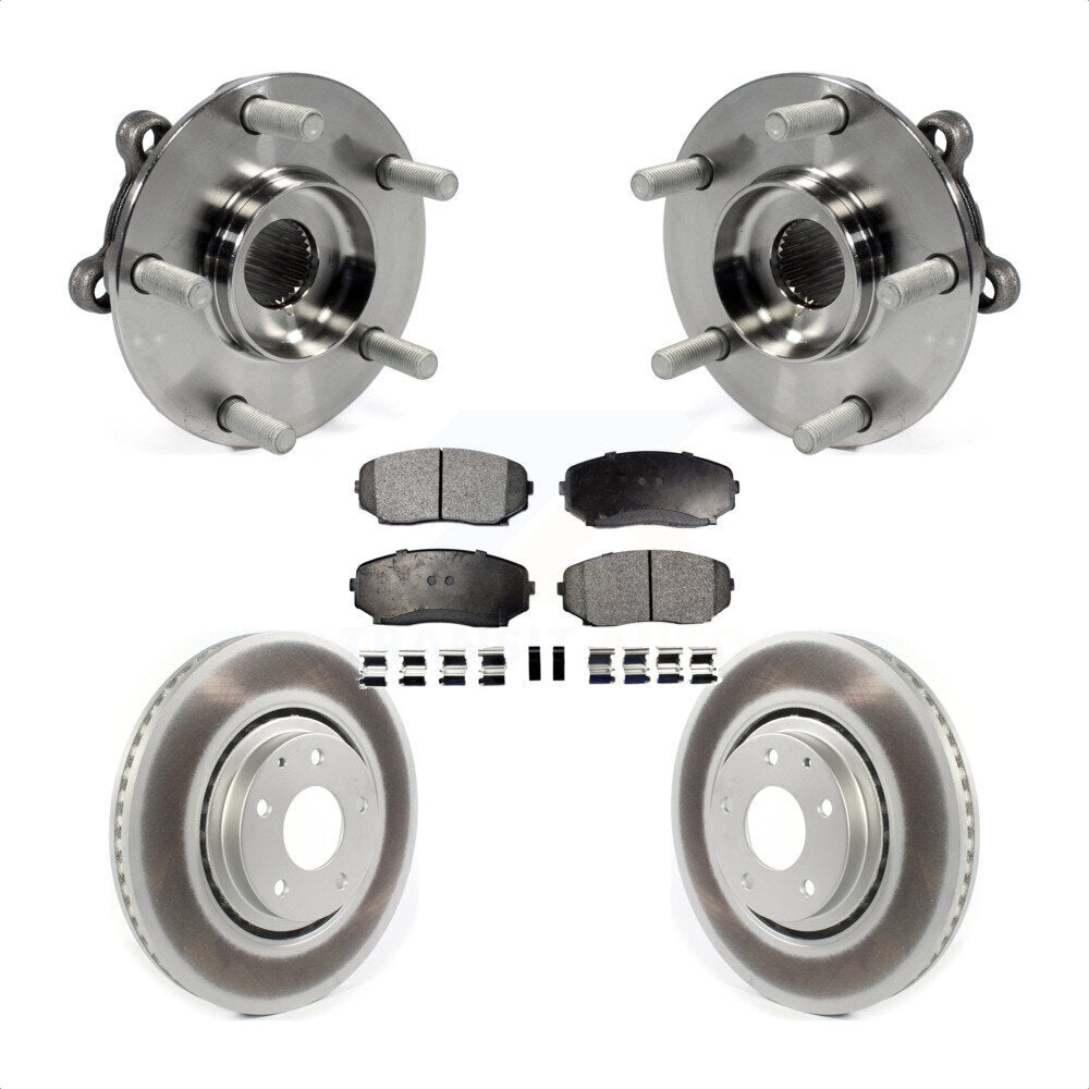 Hub Bearing Coat Brake Rotor Pad Front Kit For 2019-2023 Mazda CX-5 Turbocharged