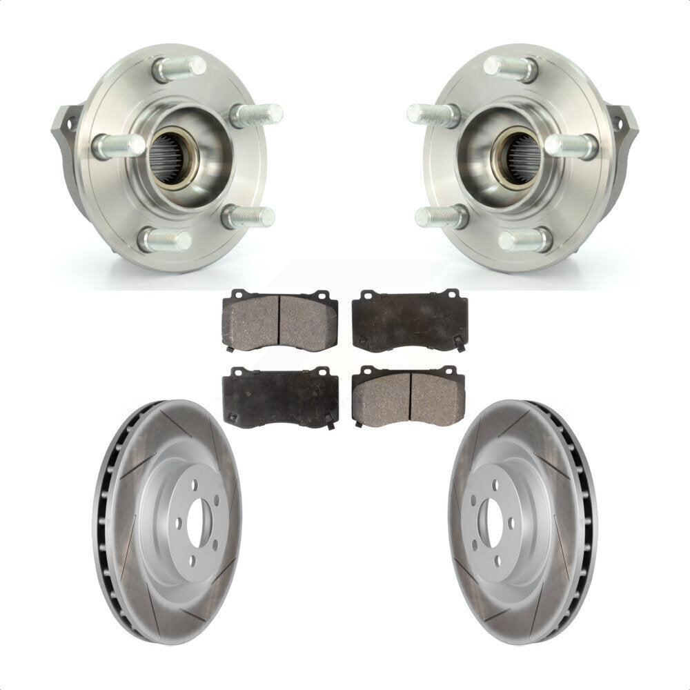 Hub Bearing Assembly Coat Brake Rotor Pad Front Kit For Dodge Charger Challenger