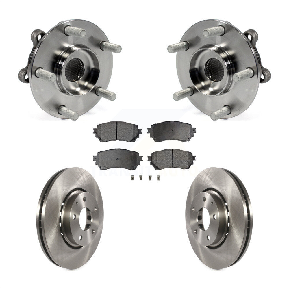 Hub Bearing Brake Rotor Pads Front Kit For 2019-2021 Mazda 6 Naturally Aspirated
