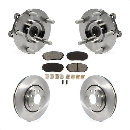 Hub Bearing Disc Brake Rotor Pad Front Kit For 2019-2023 Mazda CX-5 Turbocharged