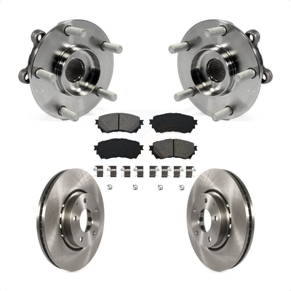 Hub Bearing Brake Rotor Pads Front Kit For 2019-2021 Mazda 6 Naturally Aspirated