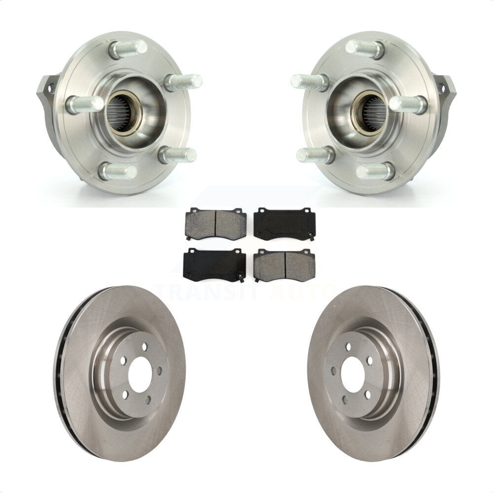 Hub Bearing Brake Rotor & Pad Front Kit For Dodge Charger Challenger GT with AWD