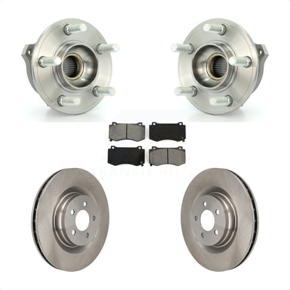 Hub Bearing Brake Rotor & Pad Front Kit For Dodge Charger Challenger GT with AWD