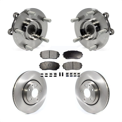 Hub Bearing Disc Brake Rotor Pad Front Kit For 2019-2023 Mazda CX-5 Turbocharged