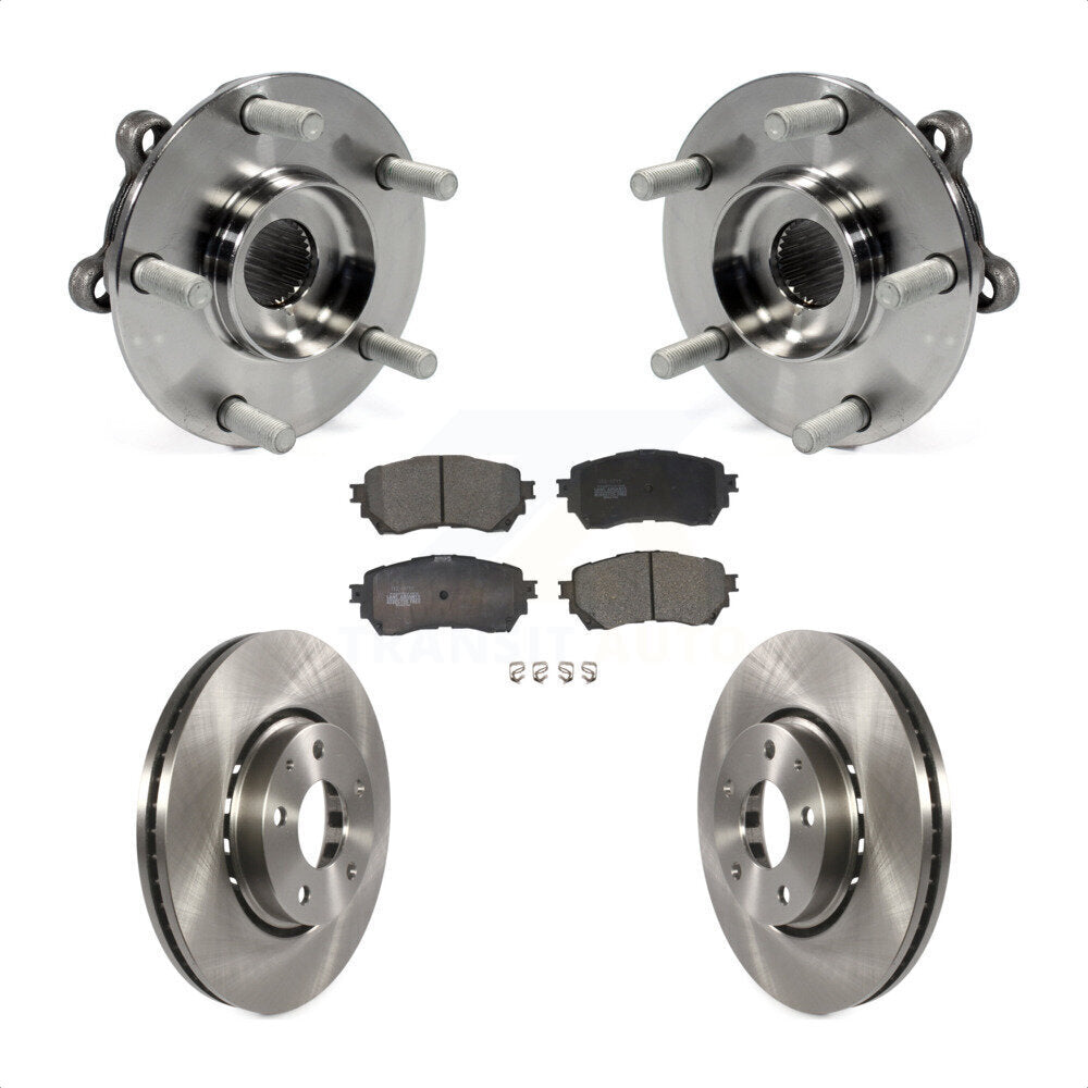 Hub Bearing Brake Rotor Pads Front Kit For 2019-2021 Mazda 6 Naturally Aspirated