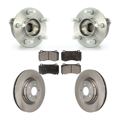 Hub Bearing Brake Rotor & Pad Front Kit For Dodge Charger Challenger GT with AWD
