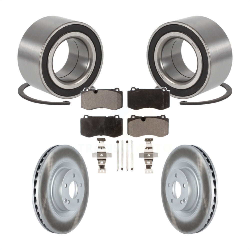 Wheel Bearing Coated Disc Brake Rotor Pads Front Kit For 2009 Mercedes-Benz S450