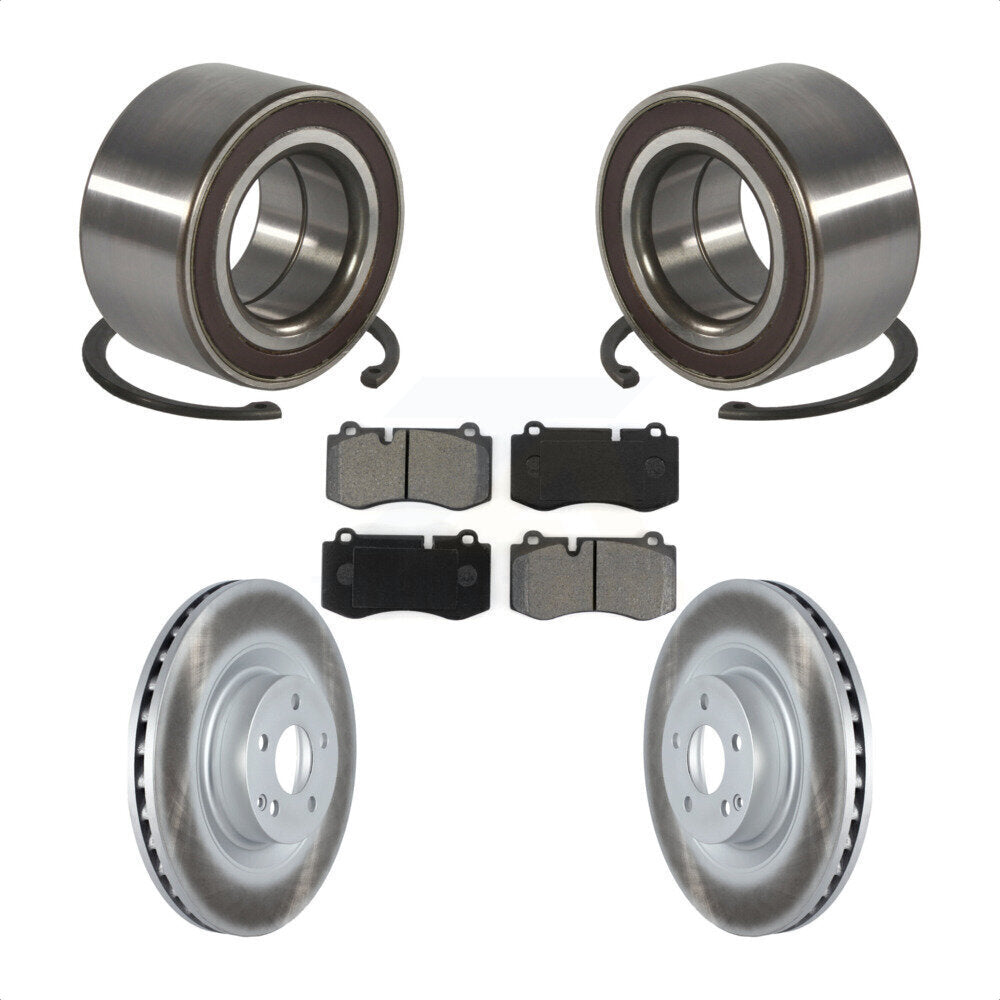 Wheel Bearing Coated Brake Rotor Pad Front Kit For Mercedes-Benz S550 CL550 S350