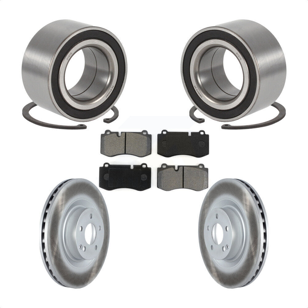 Wheel Bearing Coated Disc Brake Rotor Pads Front Kit For 2009 Mercedes-Benz S450