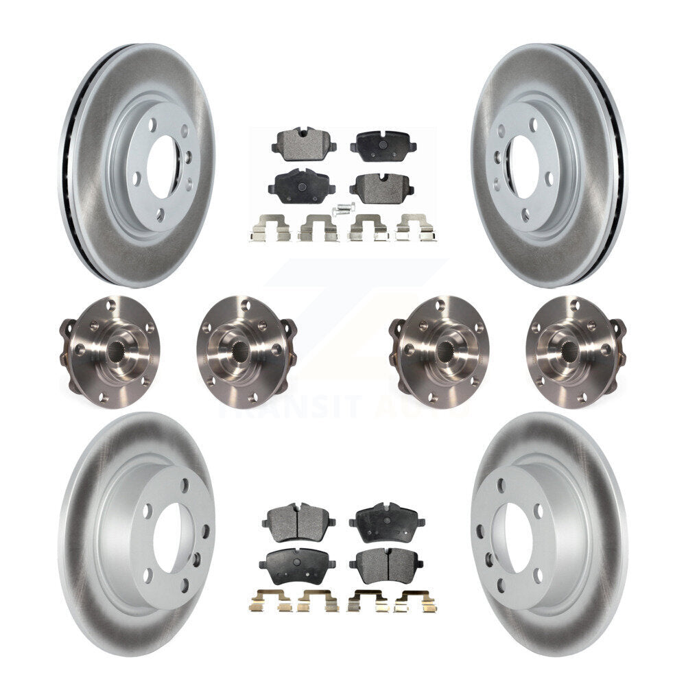Hub Bearing Coated Brake Rotor Pad Front Rear Kit (10Pc) For Mini Cooper Paceman