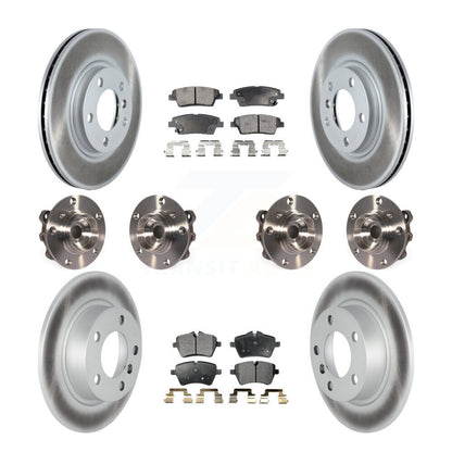 Hub Bearing Coated Brake Rotor Pad Front Rear Kit (10Pc) For Mini Cooper Paceman