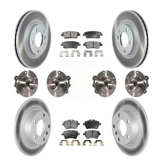 Hub Bearing Coated Brake Rotor Pad Front Rear Kit (10Pc) For Mini Cooper Paceman